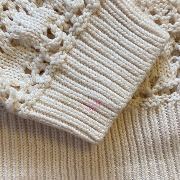 Old Navy Women's Cream Open-Knit Cardigan - Picture 2 of 2